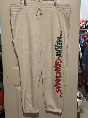 The Grinch Beige Sweat Pants Joggers sz XXL